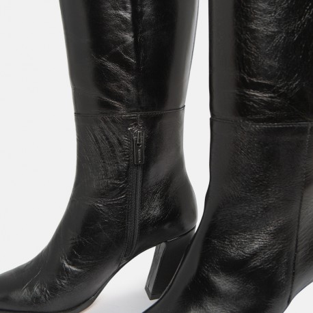 Black vintage leather bootie Gala