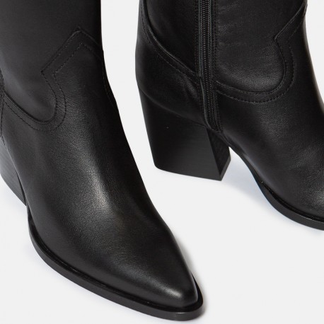 Black leather cowboy boots Gired