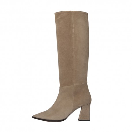 Camel suede knee high boot Gala