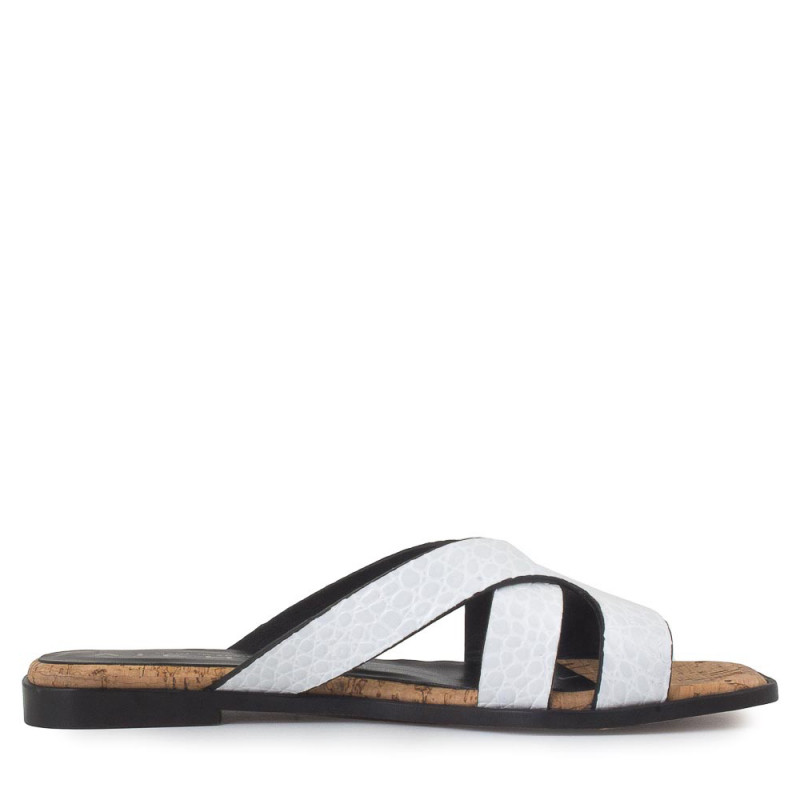 White flat sandal Jimena - Vienty