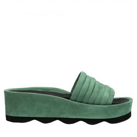 Sandale à plateforme vert RUBI
