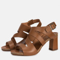 Leather heeled sandal SANTORINI