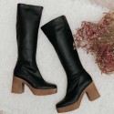 Black elastic nappa boots Iron