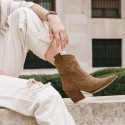 Crystals suede leather ankle boots Given