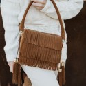 Fringed suede leather bag Kylie