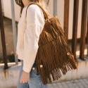 Fringed suede leather bag Kim