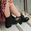 Black leather ankle boots Dhalia