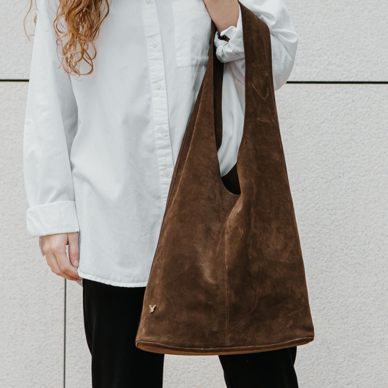 Bolso suede taupe MIA