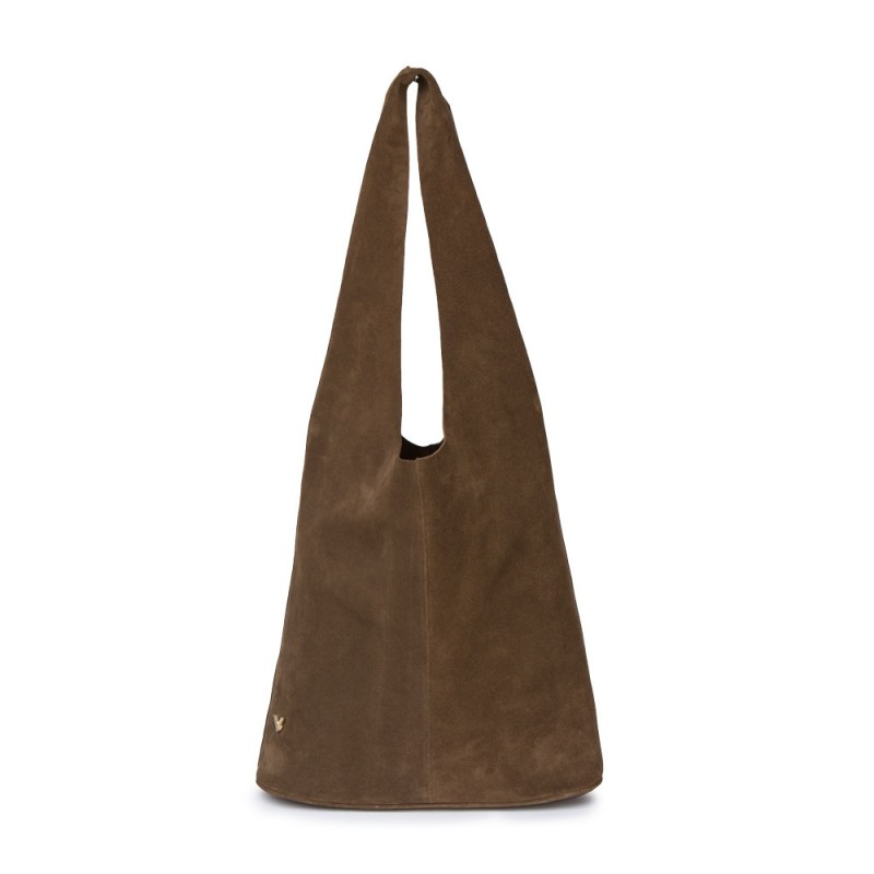 Bolso suede taupe MIA