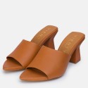 Leather wide heel sandals Adele