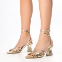 Platinum strappy strappy heeled sandal Adele
