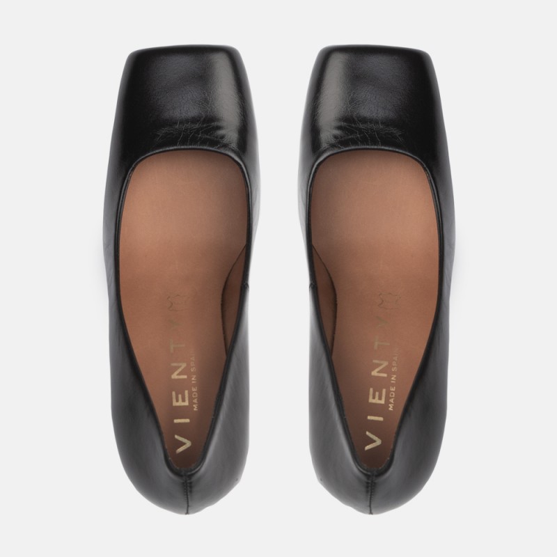 Zapatos de salón piel vintage negro Gabriele - Vienty