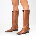 Vintage brown leather boot Ivy