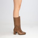 Brown vintage leather boot Gala